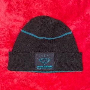 Men’s Unisex Diamond Supply Co. Beanie Skully Winter Hat Skateboard Skate Black